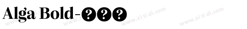 Alga Bold字体转换